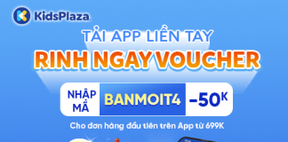 Tải APP Kidsplaza Rinh Ngay Voucher tới 50K