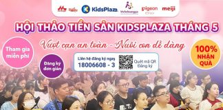 THÁNG 5 – MẸ BẦU BOOK LỊCH HỌC TIỀN SẢN MIỄN PHÍ KIDSPLAZA – NHẬN NGAY QUÀ TẶNG 700.000Đ