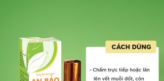 Hướng dẫn sử dụng dung dịch chống muỗi An Bảo cho bé