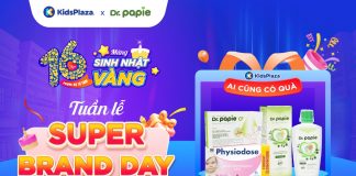 Dr.Papie siêu deal độc quyền mừng sinh nhật KidsPlaza 16 tuổi