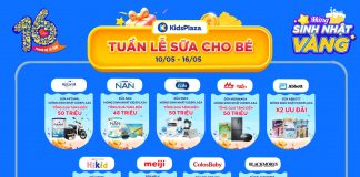 Mừng Sinh Nhật KidsPlaza 16 Tuổi: Tuần lễ sữa cho bé sale mạnh
