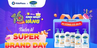 Cetaphil siêu sale giảm tới 70k mừng sinh nhật KidsPlaza 16 tuổi