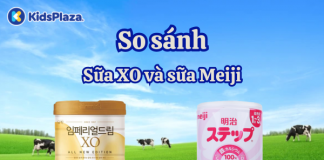 So sánh thành phần dinh dưỡng sữa XO và Meiji