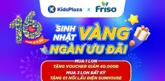 Friso tiêu hóa khỏe – Mừng sinh nhật KidsPlaza 16 tuổi