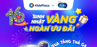 Siêu Sale Enfa – Tặng quà thả ga – Mừng sinh nhật KidsPlaza 16 năm