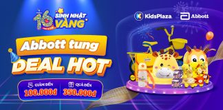 Abbott tung DEAL HOT giảm đến 100.000đ mừng sinh nhật KidsPlaza 16 tuổi