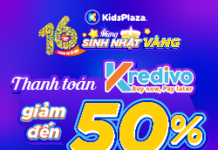 Ưu đãi thanh toán Kredivo giảm tới 50% mừng sinh nhật vàng Kidsplaza