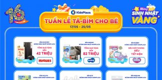Mừng sinh nhật KidsPlaza 16 tuổi: Tuần lễ tã – bỉm cho bé nhận quà cực chất