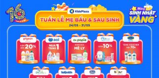 Mừng sinh vàng KidsPlaza 16 tuổi: Tuần lễ mẹ bầu và sau sinh siêu ưu đãi