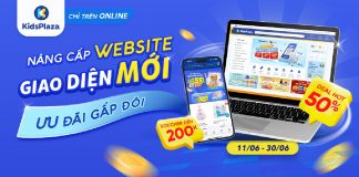 Nâng cấp giao diện website KidsPlaza- ưu đãi gấp đôi