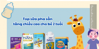 Mua sữa pha sẵn tăng chiều cao cho bé 2 tuổi loại nào?