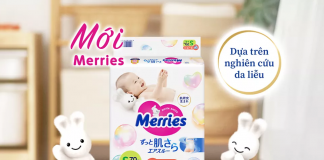 Bỉm Merries size S – Thấm hút tốt, chống tràn hiệu quả