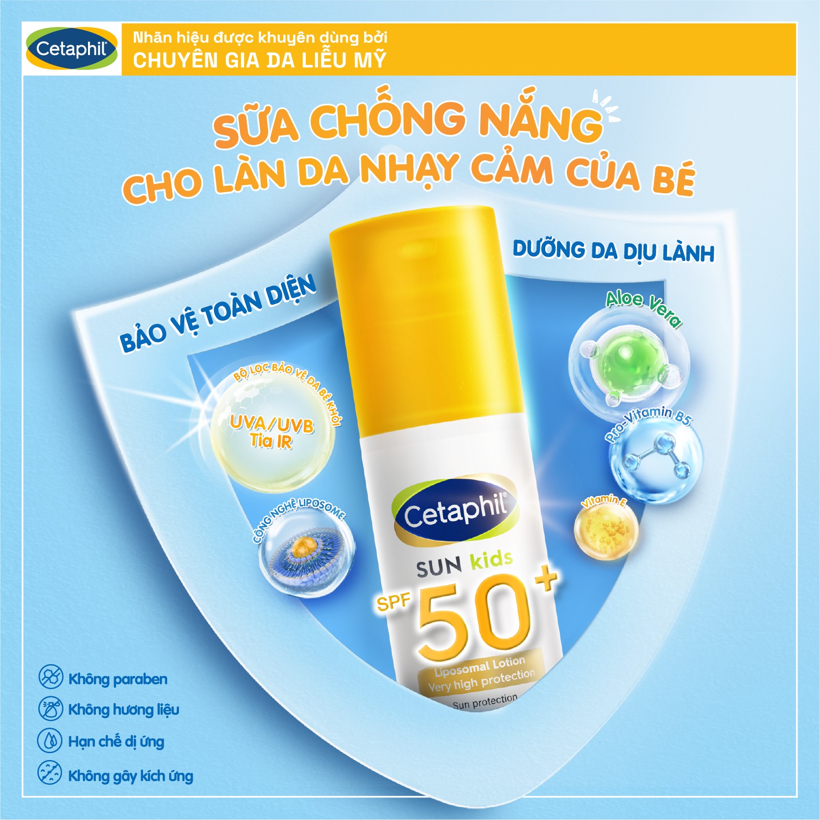 Sữa chống nắng Cetaphil công thức dịu nhẹ