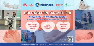 Lịch học tiền sản miễn phí tại Hà Nội ngày 27/07/2024