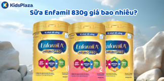 Sữa Enfamil 830g giá bao nhiêu? Cập nhật mới nhất