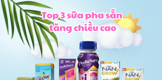 Gợi ý 3 dòng sữa pha sẵn tăng chiều cao cho bé 3 tuổi