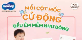 Moony cho mỗi cột mốc “cử động” của bé đều êm mềm như bông