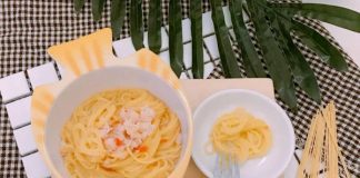 Gợi ý 5 nấu mì ăn dặm cho bé từ 7 tháng siêu ngon Mì bò bí đỏ bổ sung chất sắt và vitamin A