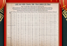 Gợi ý cách tính tháng thụ thai sinh con trai năm 2025 ba mẹ nên biết Bảng lịch vạn niên tính tháng sinh con trai