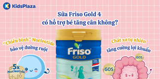 Bé uống sữa Friso Gold 4 có tăng cân không?