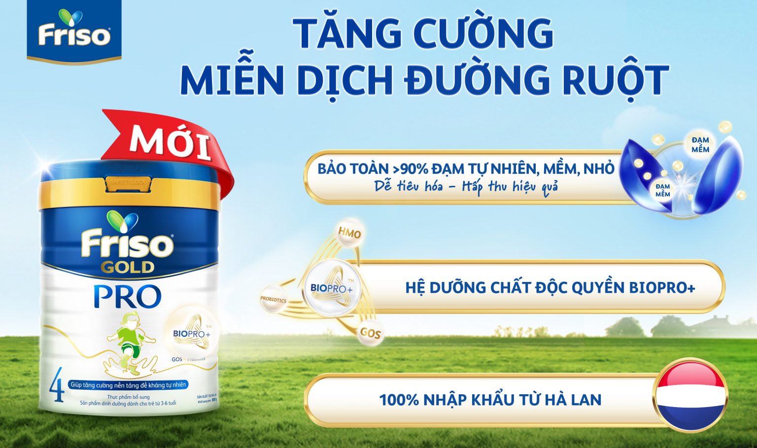 Thành phần vàng trong sữa Friso Gold 4 cho bé phát triển toàn diện