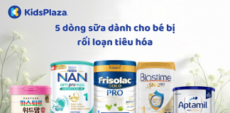5 dòng sữa dành cho bé bị rối loạn tiêu hóa tốt nhất hiện nay