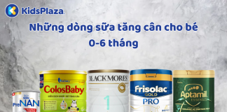 Những dòng sữa tăng cân cho bé 0-6 tháng được mẹ tin dùng