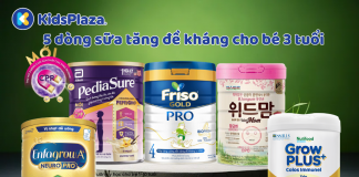 Đánh giá 5 dòng sữa tăng đề kháng cho bé 3 tuổi tốt nhất hiện nay