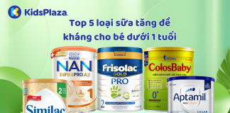 Top 5 loại sữa tăng đề kháng cho bé dưới 1 tuổi tốt nhất hiện nay