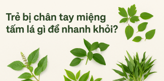 Trẻ bị chân tay miệng tắm lá gì để nhanh khỏi?