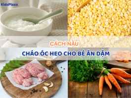 Cách nấu cháo óc heo cho bé ăn dặm với đậu xanh, cà rốt
