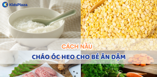 Cách nấu cháo óc heo cho bé ăn dặm với đậu xanh, cà rốt