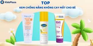 Review kem chống nắng không cay mắt cho bé an toàn, lành tính