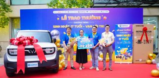 Lễ trao giải xe VinFast VF3 trị giá 299 triệu đồng tại sinh nhật 17 năm KidsPlaza Lễ trao giải xe vf3 6