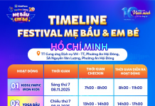 Thời gian và địa điểm tổ chức Festival Mẹ Bầu và Em Bé 2025 tại TP. Hồ Chí Minh