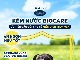 Kẽm nước BioCare ZinC – Bí quyết giúp trẻ ăn ngon, đề kháng khỏe kem-nuoc-biocare