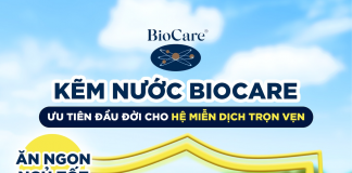 Kẽm nước BioCare ZinC – Bí quyết giúp trẻ ăn ngon, đề kháng khỏe kem-nuoc-biocare