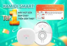 Máy hút sữa rảnh tay Kamidi Smart đạt Top 1 bán chạy trên sàn Thương mại Điện tử