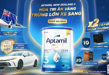 Aptamil New Zealand 3 Khuyến Mãi | Mùa Tri Ân Vàng – Trúng Lớn Xe Sang