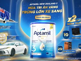 Aptamil New Zealand 3 Khuyến Mãi | Mùa Tri Ân Vàng – Trúng Lớn Xe Sang