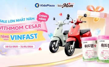 Mua Withmom Cesar chính hãng – Rinh xe máy điện VinFast cực chất