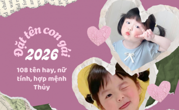 Đặt tên con gái 2026: 108 tên hay, nữ tính, hợp mệnh Thủy cho bé Bính Ngọ