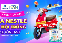 Sữa Nestlé NAN mua 1 tặng 1 tại KidsPlaza – Cơ hội nhận xe VinFast trị giá 21 triệu đồng