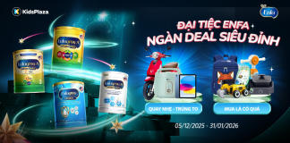 Đại tiệc Enfa tại KidsPlaza: Mua sữa cho con, nhận quà “xịn” cho cả nhà