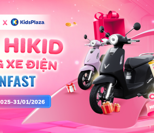 Mua sữa Hikid tại KidsPlaza – Cơ hội trúng xe máy điện VinFast trị giá 21 triệu đồng
