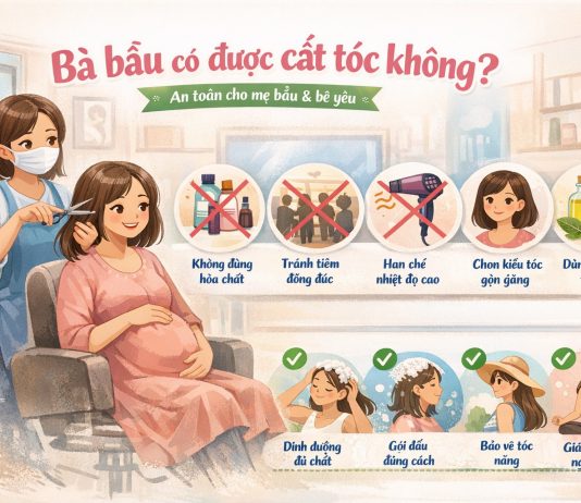 Bà bầu có được cắt tóc không? Giải đáp thắc mắc theo góc nhìn khoa học