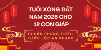 Tuổi xông đất năm 2026 cho 12 con giáp chuẩn phong thủy, rước lộc an khang