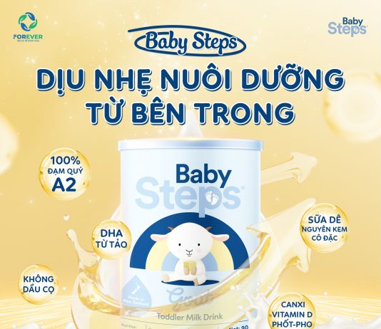 Sữa dê Baby Steps – Dịu nhẹ nuôi dưỡng hệ tiêu của bé từ bên trong baby-steps