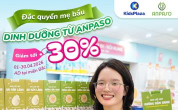 Đặc quyền mẹ bầu – Anpaso giảm đến 30% tại KidsPlaza anpaso