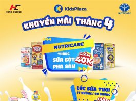 Nutricare giá tốt tháng 4: Giảm sốc tại KidsPlaza, mẹ đừng bỏ lỡ!